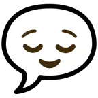 speech balloon + relieved face
