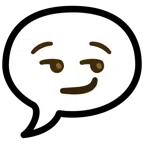 speech balloon + smirking face