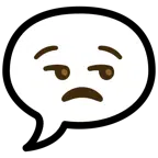 speech balloon + unamused face