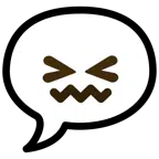 speech balloon + confounded face