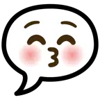 speech balloon + kissing face with closed eyes