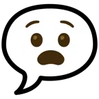 speech balloon + anguished face