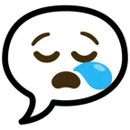 speech balloon + sleepy face