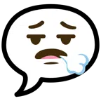 speech balloon + face exhaling