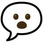 speech balloon + face with open mouth
