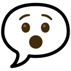 speech balloon + hushed face