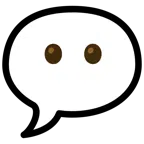 speech balloon + face without mouth