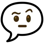 speech balloon + face with raised eyebrow