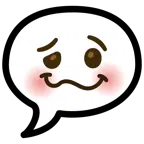 speech balloon + woozy face
