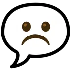 speech balloon + frowning face