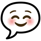 speech balloon + smiling face