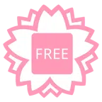 fiore bianco + pulsante FREE