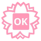 fiore bianco + pulsante OK