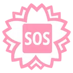 fiore bianco + pulsante SOS