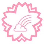 fiore bianco + arcobaleno