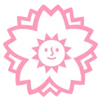 fiore bianco + faccina sole