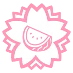 fiore bianco + anguria