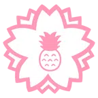fiore bianco + ananas