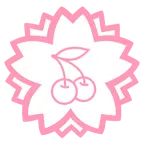 fiore bianco + ciliegie