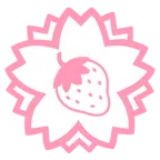 fiore bianco + fragola