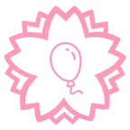 fiore bianco + palloncino