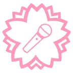 fiore bianco + microfono