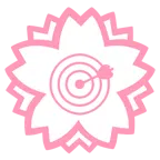 fiore bianco + bersaglio