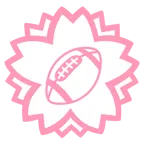 fiore bianco + football americano