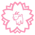 fiore bianco + capra