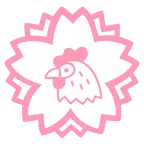 fiore bianco + gallina
