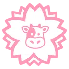 fiore bianco + muso di mucca