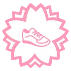 fiore bianco + scarpa sportiva