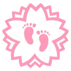 fiore bianco + impronta di piedi