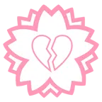 fiore bianco + cuore infranto
