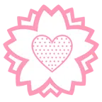 fiore bianco + cuore giallo