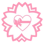 fiore bianco + cuore con fiocco