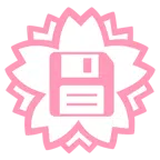 fiore bianco + floppy disc