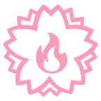 fiore bianco + fuoco