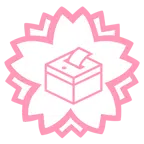 fiore bianco + urna elettorale con scheda