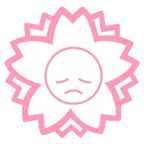 fiore bianco + faccina delusa