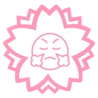 fiore bianco + faccina che sbuffa