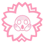 fiore bianco + faccina terrorizzata