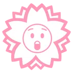 fiore bianco + faccina stupita