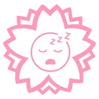 fiore bianco + faccina che dorme