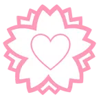 fiore bianco + cuore bianco