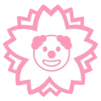 fiore bianco + faccina pagliaccio