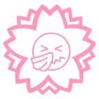 fiore bianco + faccina che starnutisce
