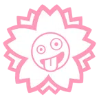 fiore bianco + faccina impazzita