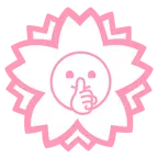 fiore bianco + faccina che zittisce