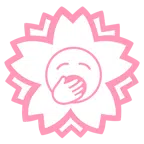fiore bianco + faccina che sbadiglia